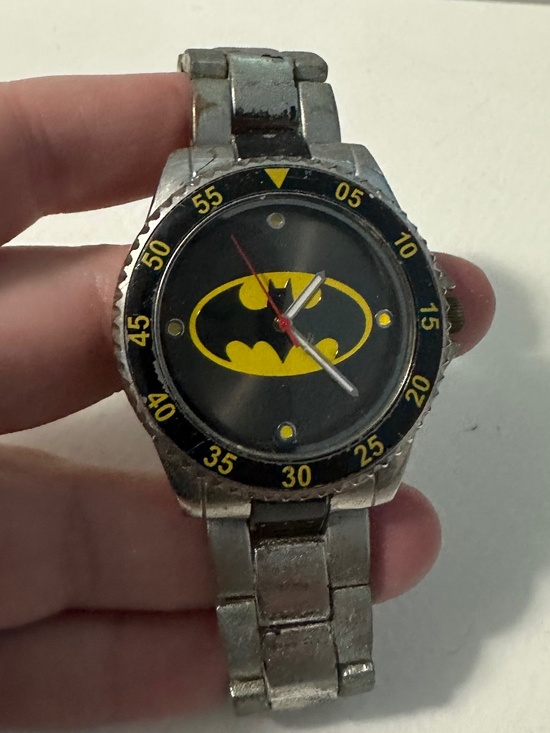 Other - Vintage Batman DC Comics Quartz Watch Silver Tone Metal Bracelet Collectible